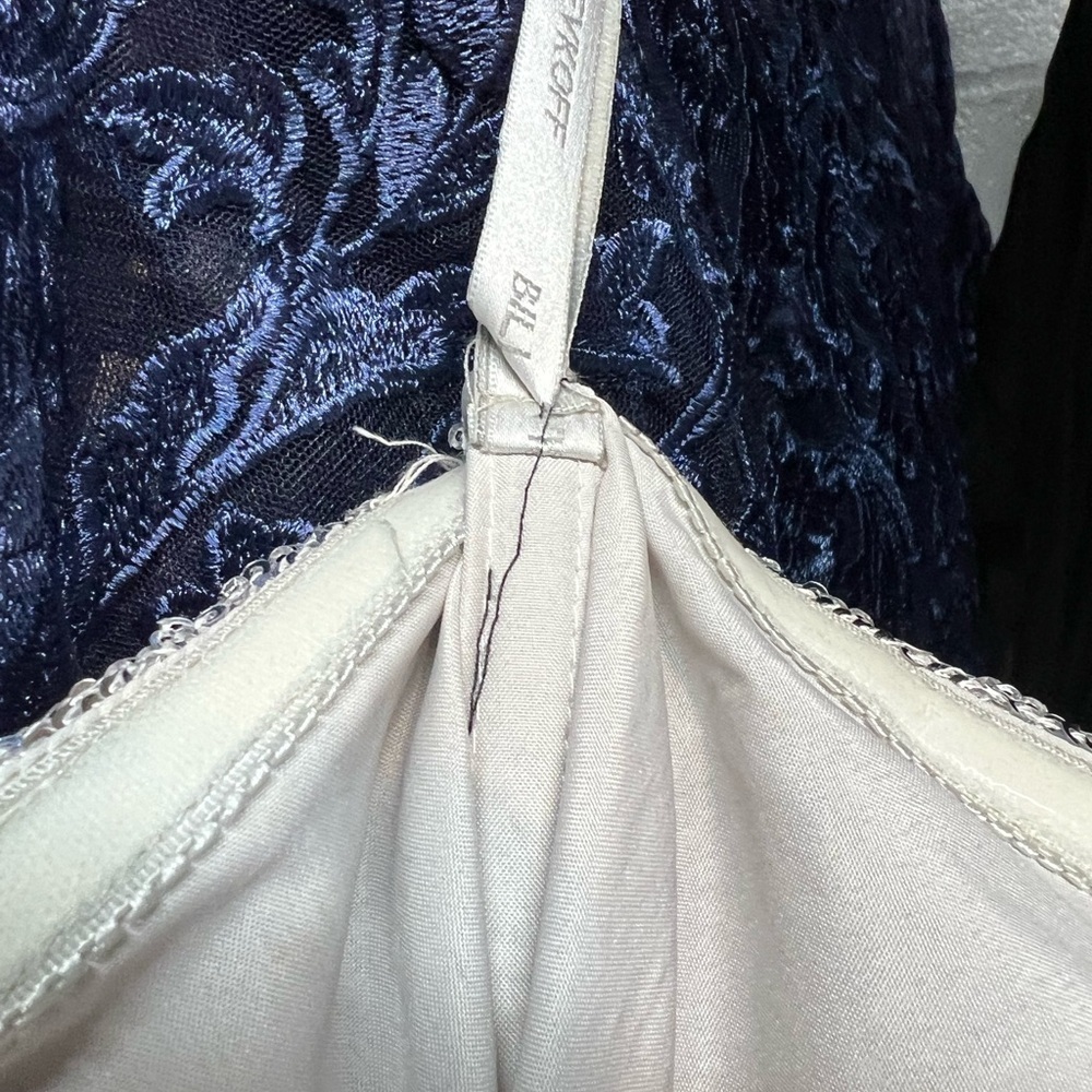 Bill Levkoff Strapless Sequined Top Gown - Picture 10 of 10